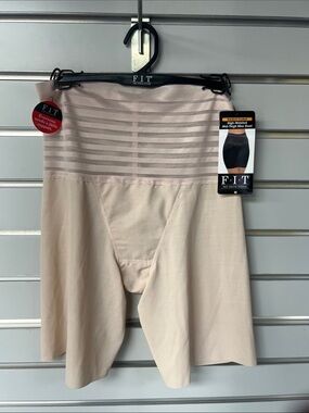 High-Waisted Mid-Thigh Shapewear Short - Beige